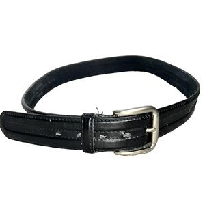 Black Italian leather belt 36-38